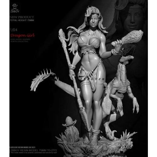 75mm 1/24 Resin model kits figure colorless and self-assembled TD-2772