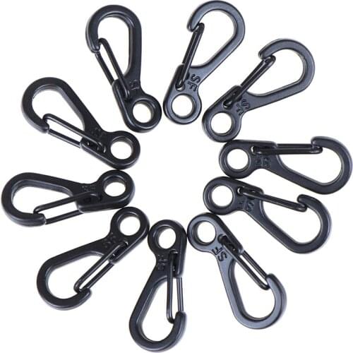 New Product 10 Pieces Mini Spring Backpack Buckle Climbing Carabiner Equipment Survival Buckle Hook Key Chain Buckle