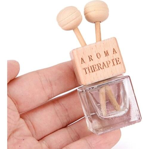 Hanging Glass Bottle Auto Ornament Car Ornaments Car Perfume Bottle Air Freshener Essential Oils Car-styling Perfume Pendant 1pc