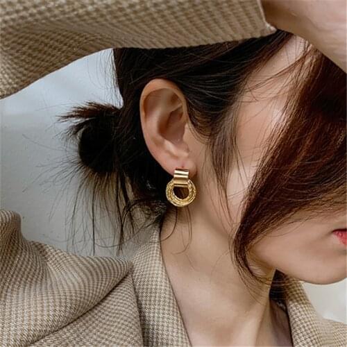 Gold Color Luxury Drop Earrings for Girls Women Earrings Party Jewelry Gift Pendientes Mujer Moda Women Dangle Earring Jewelry