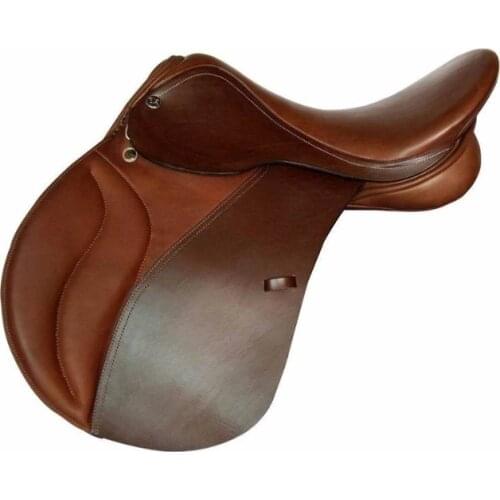 Aoud Saddlery Horse Riding Saddle Cow Leather Integrated Saddle Synthetic Saddle Tourist Saddle Full Genuine Leather Comfortable