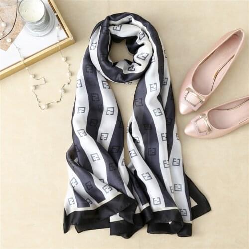 Spring And Autumn New Artificial Silk Shawl Fashion Elegant Decoration Sun Protection Long Thin Polyester Scarf 180cm*90cm