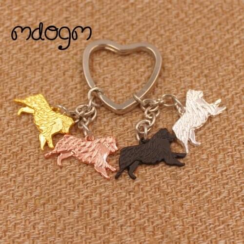 Cute Australian Shepherd Dog Animal Purse Handbag Charm Handmade Pendant Keychain For Bag Car Women Men Girls Love K053