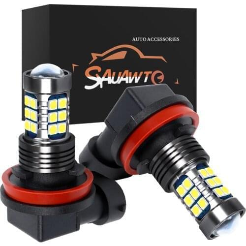 2PCS H8 LED Fog Light Bulb Auto Car Driving Lamp DRL Bulbs For KIA K5 2016 Rio Daytime Running Light