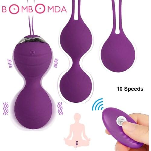 Vaginal Kegel Vibrator Sex Toys for Adults Women Vibrating Kegel Ben Wa Geisha Ball Remote Control Vagina Tight Exercise Trainer