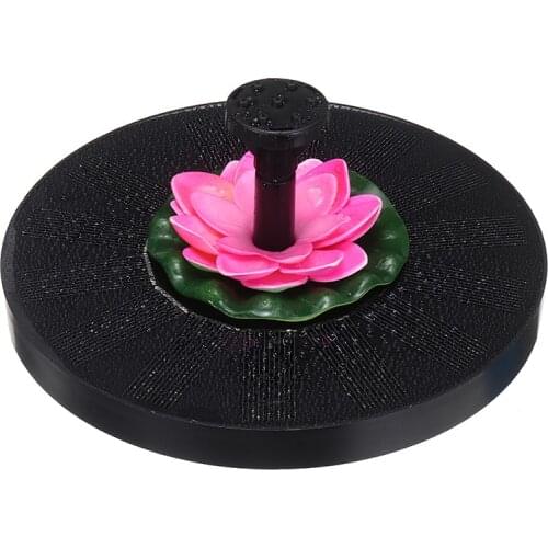 High Quality Solar Powered Floating Pump Lotus Water Fountain Birdbath Pond Pool Garden Decor Lotus Pond Pump 6V/1.0W