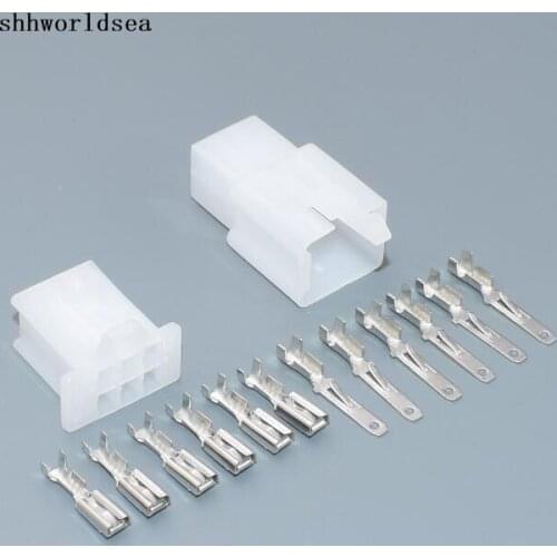 Worldgolden 10/50/100sets 6 Way 2.8mm male female Mini Connector Kit Pin Connectors