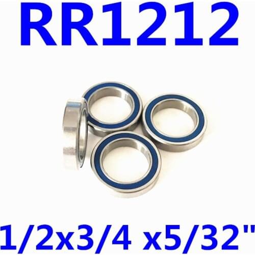 2019 Limited Sale Stainless Thrust Bearing Rolamentos Free Shipping 1/2x3/4 X5/32" Blue Rubber Bearings Abec-3 R1212 2rs