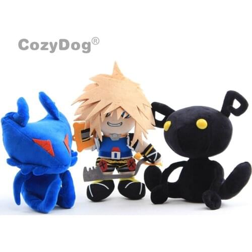 23-30 cm Anime Kingdom Hearts Plush Toys Peluche Cute Blue Black Shadow Heartless Ant Stuffed Animals Doll Women Kids Gift