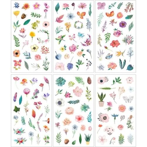 6Pcs Flower Leaves Resin Sticker Epoxy Resin Mold Frame Fillers Material Jewelry Drop Shipping