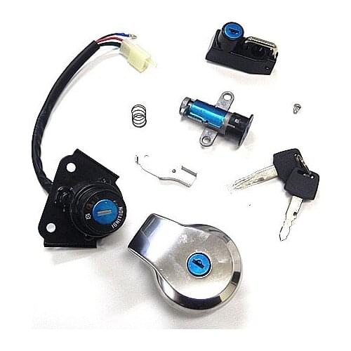 Free shipping motorcycle accessories Fuel Gas Cap Key full Set Ignition Switch Lock For Yamaha Virago XV125 XV250 XV535