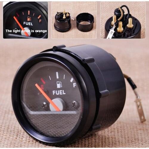 CITALL Motorcycle 2" 52mm 12V Fuel Level Gauge Meter E-1/2-F Pointer Indicator Displayer for Harley Honda Kawasaki Suzuki Yamaha
