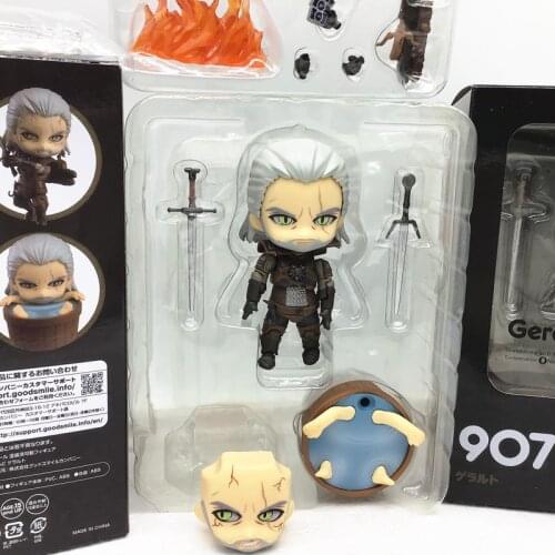 10cm Witcher-ed 3 Wild Hunt 907 Geralt White Wolf Geralt PVC Action Figures Model Toys Gift Doll For Fhildren