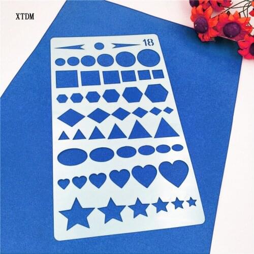 Gradient graphic mold shield DIY cake scrapbook stencils hollow Embellishments printing lace ruler Valentines Day