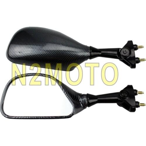 Carbon Motorcycle Rear View Mirrors Clear Side Mirror for Kawasaki ZX6RR Ninja ZX6R 636 2003-2004