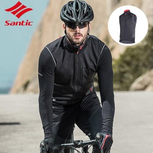 Santic Men Spring Autumn Pro Cycling Jacket Warm and Windproof Short Sleeve Sports Cycling Tops Cyclig Accessories
