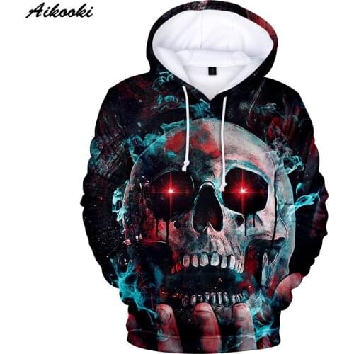 Hot Skull 3D Hoodies Skull Hoodie Men Women Sweatshirts Hipster Spring/Autumn Skull Sportswear Tracksuits Boys/girls Cool Coats