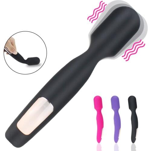 G Spot Massager Powerful Magic Wand Clitoris Stimulator Vibrating Dildo Erotic Female Sex Product AV Vibrator Sex Toys