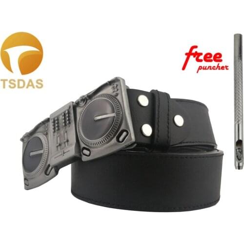 Fashion Music Recording Player Mens Metal Belt Buckle Suitable 4cm Wide Belt Jeans accessories