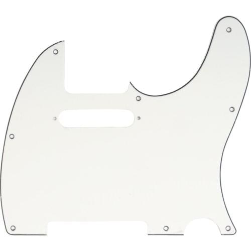 Musiclily 8 Hole Tele Guitar Pickguard for USA/Mexican Made Fender Standard Telecaster Modern Style, 3Ply Parchment