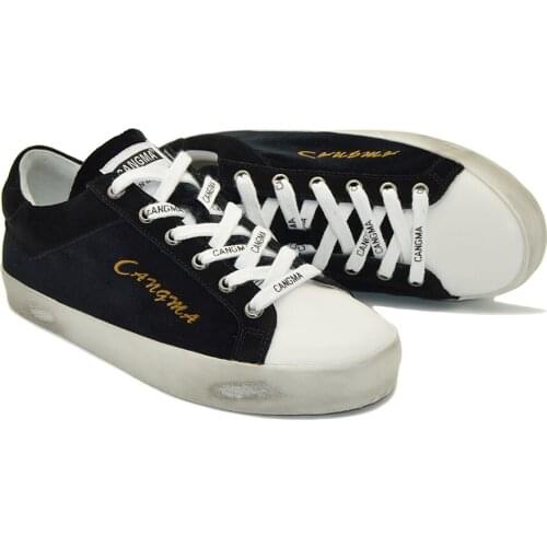 CANGMA Luxury Brand Original Designer Men Casual Shoes Black Cow Suede Sneakers For s Footwear Lady Sneaker Male