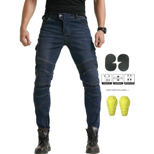 NEW Motorcycle riding jeans army green leisure motorcycle trousers racing pants men and women with protective gear