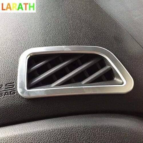 The New For Honda FIT JAZZ 2014 2015 ABS Matte AC Protector Trim Air Conditioning Vent Rings Cover Decorative Outlet Frame 4Pcs