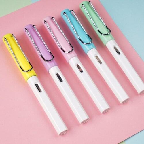 2020 New High Quality 555 Macaron Colors Student School Office EF Nib Fountain Pen New The Best Gift Ink Pen Stationery Supplies