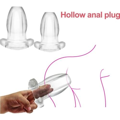 Hollow Big Butt Plug Anus Speculum Anal Toys Dildo Anal Explore Vaginal Dilator Tunnel Douche Enema Anal Plug Sex Toys For Women