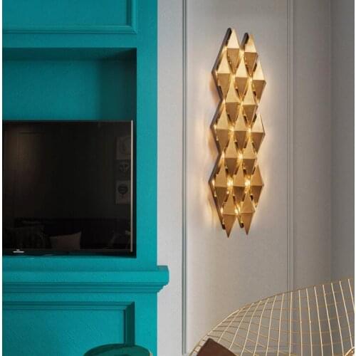 Postmodern minimalist living room wall lamp TV background wall lamp atmosphere creative luxury bedroom bedside room lighting