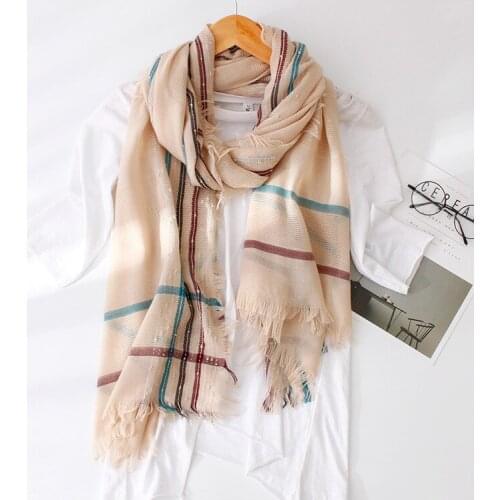 Women's Plaid Scarves SauriaBehmin China