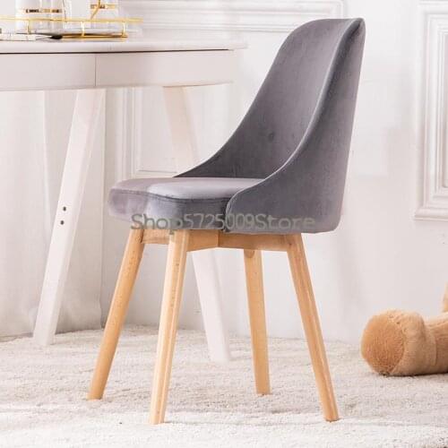 Nordic minimalist home stool backrest bedroom student desk chair light luxury dining chair makeup chair net red ins chair