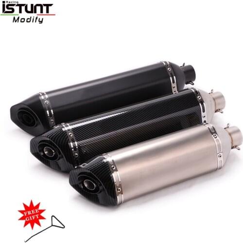 470mm 570mm Universal Motorcycle 51MM Exhaust Muffler Pipe Escape MOTO For cb650f cb1000r cbr250r er6n sv650 crf 230 Z800 R1