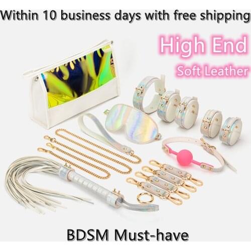 High End BDSM Bondage Set High quality Adult Sex Kit Handcuff Whip Collar Hogtie for SM Torture Toys