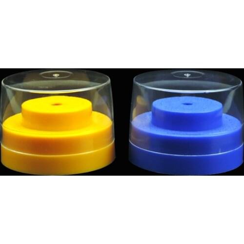 1pc 60 Holes Round Plastic Dental Bur Disinfection Holder Drill Placement Container Box Manicure Accessories Dental Lab Tool