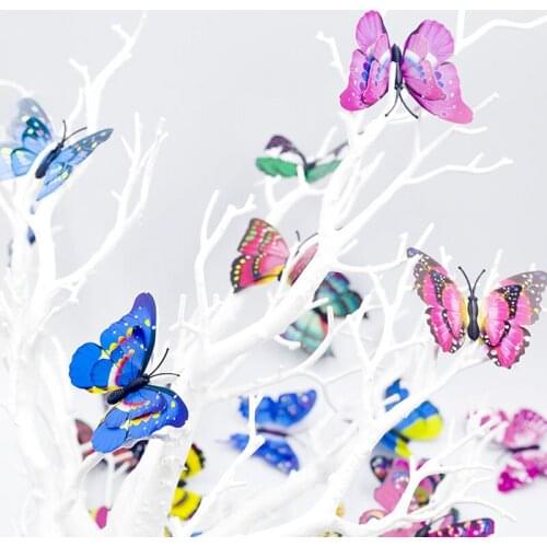12pcs PVC 3D Butterfly Wall Decor Cute Butterflies Wall Stickers DIY Party Home Decoration Room Wall Art Design Decal Art Wall