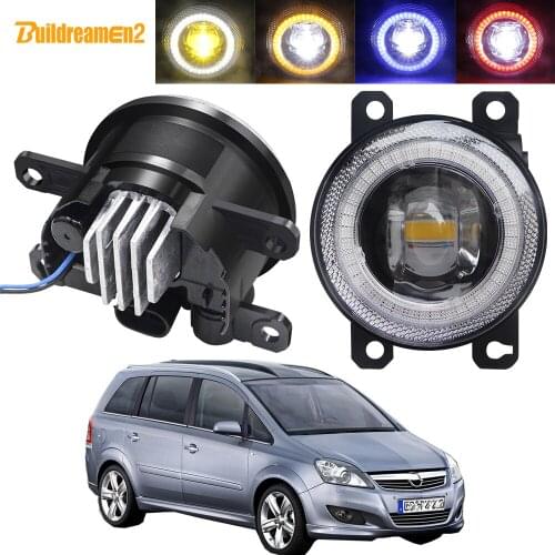 2 X Car Fog Light Assembly LED Lens Angel Eye Daytime Running Lamp 30W 8000LM 12V Styling For Opel Zafira B MPV A05 2005-2011