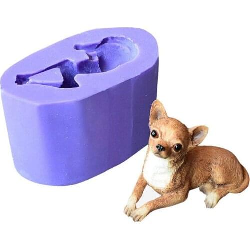 3D Dog Soap Molds Silicone Fondant Mousse Cake Chocolate Mold Puppy Dog Soap Mold Candle Mould
