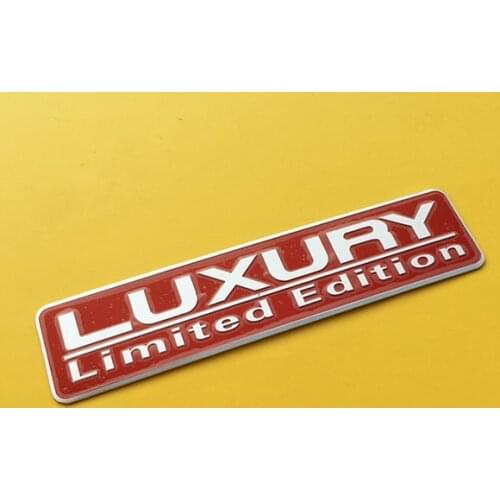 3D Red Metal LUXURY Auto Trunk Rear Fender Emblems Badge Decal Sticker Car Accessories