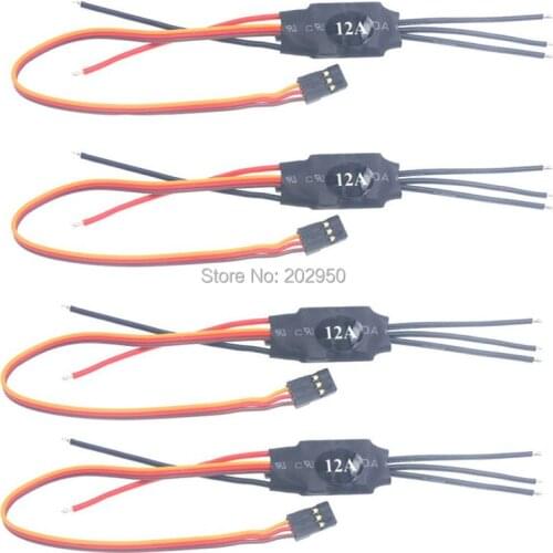4pcs/lot Simonk 12A 2-3s Brushless ESC Speed Controller For QAV250 FPV KK 260 RC Quadcopter 4-Axle Aircraft Frame Promotion