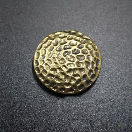 5pcs/lot 31mm leather craft meteor crater design round rivet screws button wallet decoration solid brass metal hareware