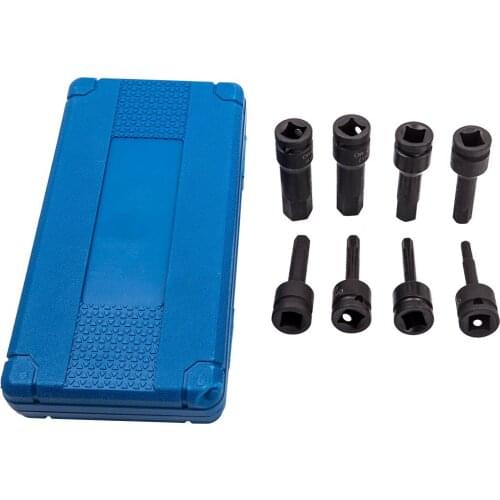 8pc 1/2" inch Drive IMPACT Hex Allen Key Socket Adapter Metric 5mm-19mm Tool Set