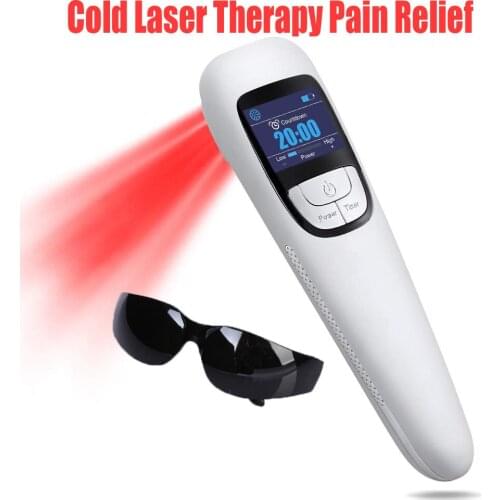 Low Level Cold Laser Red Light Therapy Device with LCD screen LLLT for Muscle Pain Reliever Safe for Animal, 4 Power/4 Timer