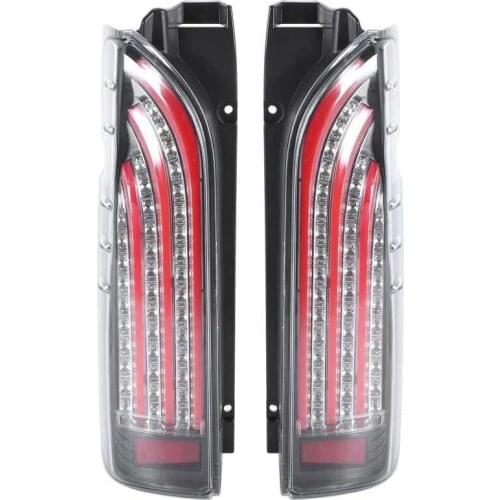 Car LED Tail Light Taillight For Toyota Hiace 2005 - 2017 2018 Rear Fog Lamp + Brake Light + Reverse + Dynamic Turn Signal