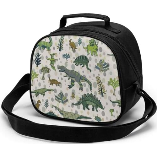 Dinosaur Pattern Children Lunch Bag Lunch Bag Student Portable Insulated Office Lunch Box Picnic Bags Thermal Food Tote Handbag