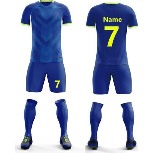 Breathable Survetemen Football Jerseys Kids Men Soccer Jerseys Set Soccer Training Suit Children Short Soccer Jerseys Set Custom