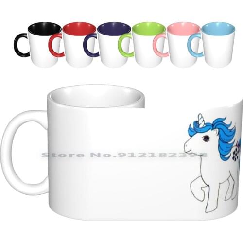 My Little Majesty Unicorn Ceramic Mugs Coffee Cups Milk Tea Mug My Little Little My Unicorn Rainbow Pastel 80s Vintage Cartoon
