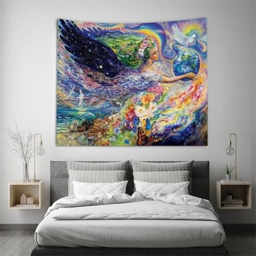 Tapestry Wall Hanging Bed Spread Beach Towel Table Cloth Yoga Mat Home Decoration Retro Style Design Rectangle 150cmx130cm