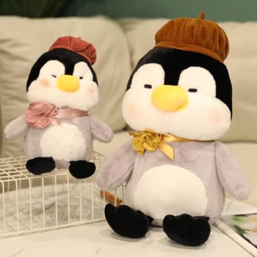 Kawaii Plush Penguin Toys For Children Stuffed Baby Doll Cartoon Animal Penguin Fuzzy Plushie for Kids Girl Birthday Gift