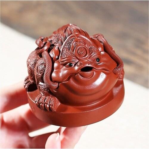 Miniature statue of the mascot Golden Cicada ，Recruiting wealth, warding off evil spirits,Tea set decoration Home Decoration